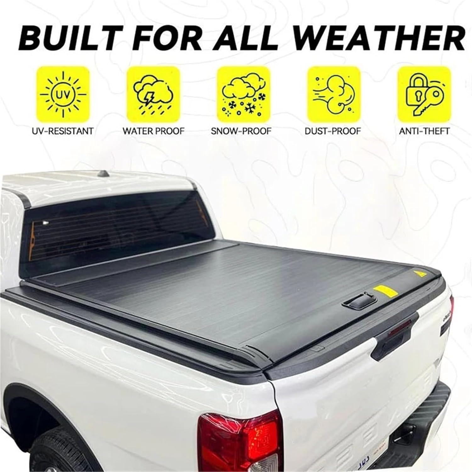 Aluminum Alloy Waterproof Soft Truck Bed Tonneau Cover for Ranger XLS Raptor 2023+ Retractable Electric Low Profile