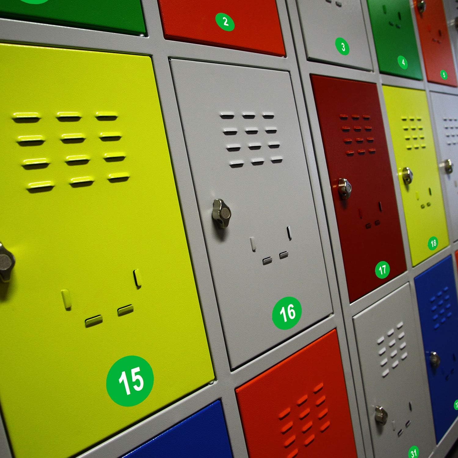 10 Sheets 1 to 50 Number Stickers Vinyl Consecutive Number Stickers 1 Inch Self-Adhesive Decal for Indoor and Outdoor Waterproof Labels Number Inventory Stickers for Inventory Classification (Green) : Office Products