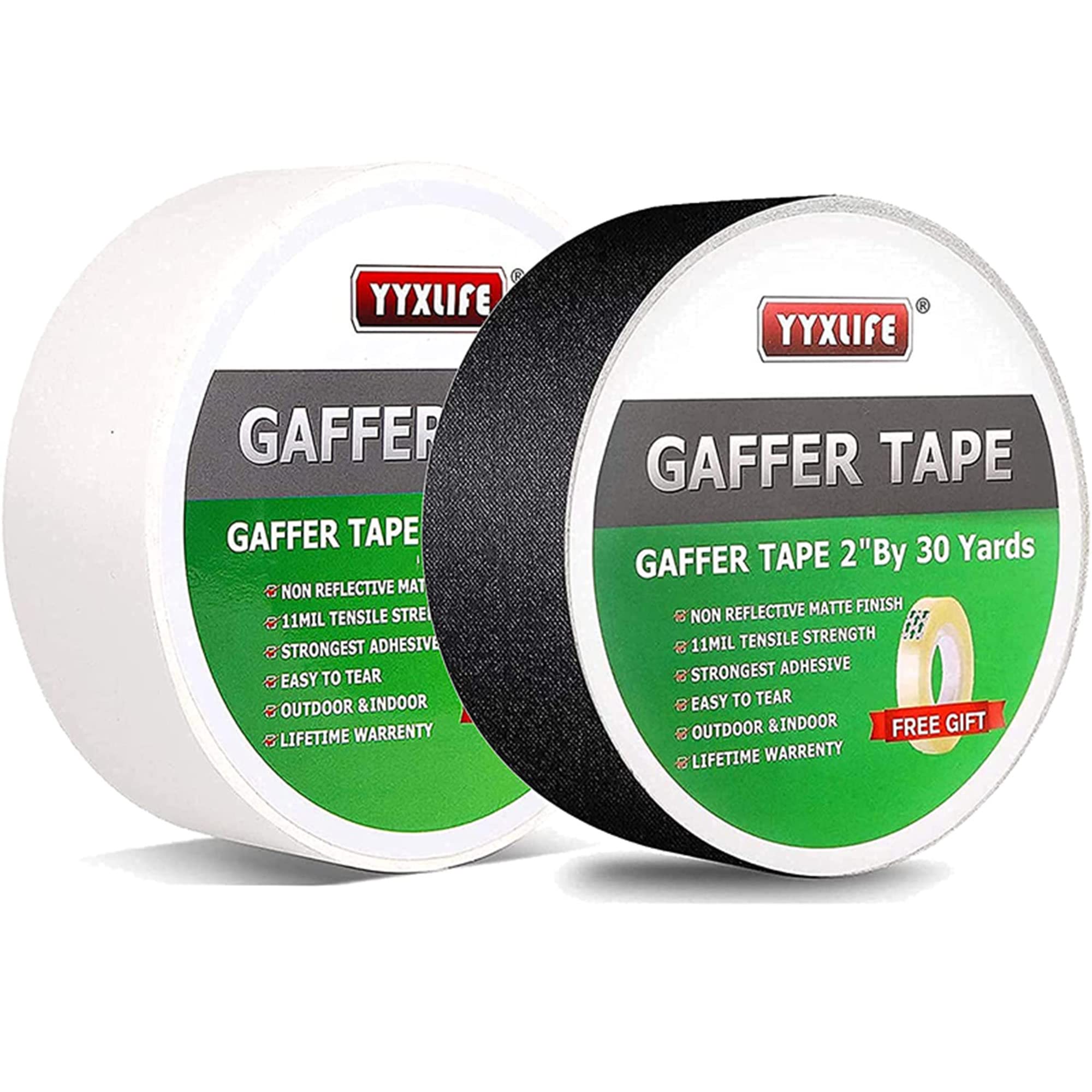 Premium Grade Gaffers Tape, Heavy Duty Non-Reflective Matte No Residue Gaff Main Stage Tape,Electric
