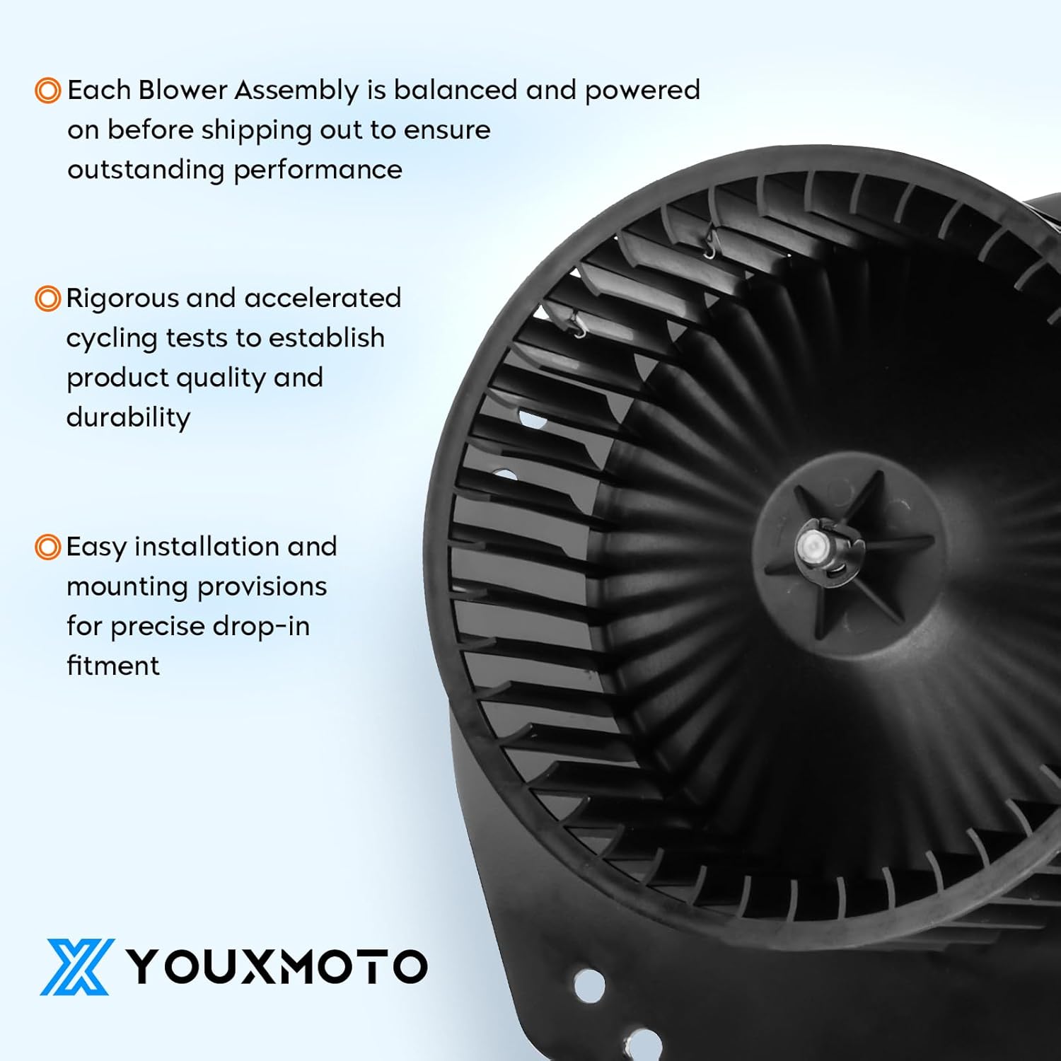 700014 HVAC Blower Motor Fan Assembly fit for Ford Crown Victoria 1992-2011, for Ford F150 F250 F350 / LTD Crown Victoria/Mercury Grand Marquis Marauder/Lincoln Town, Replaces for PM287
