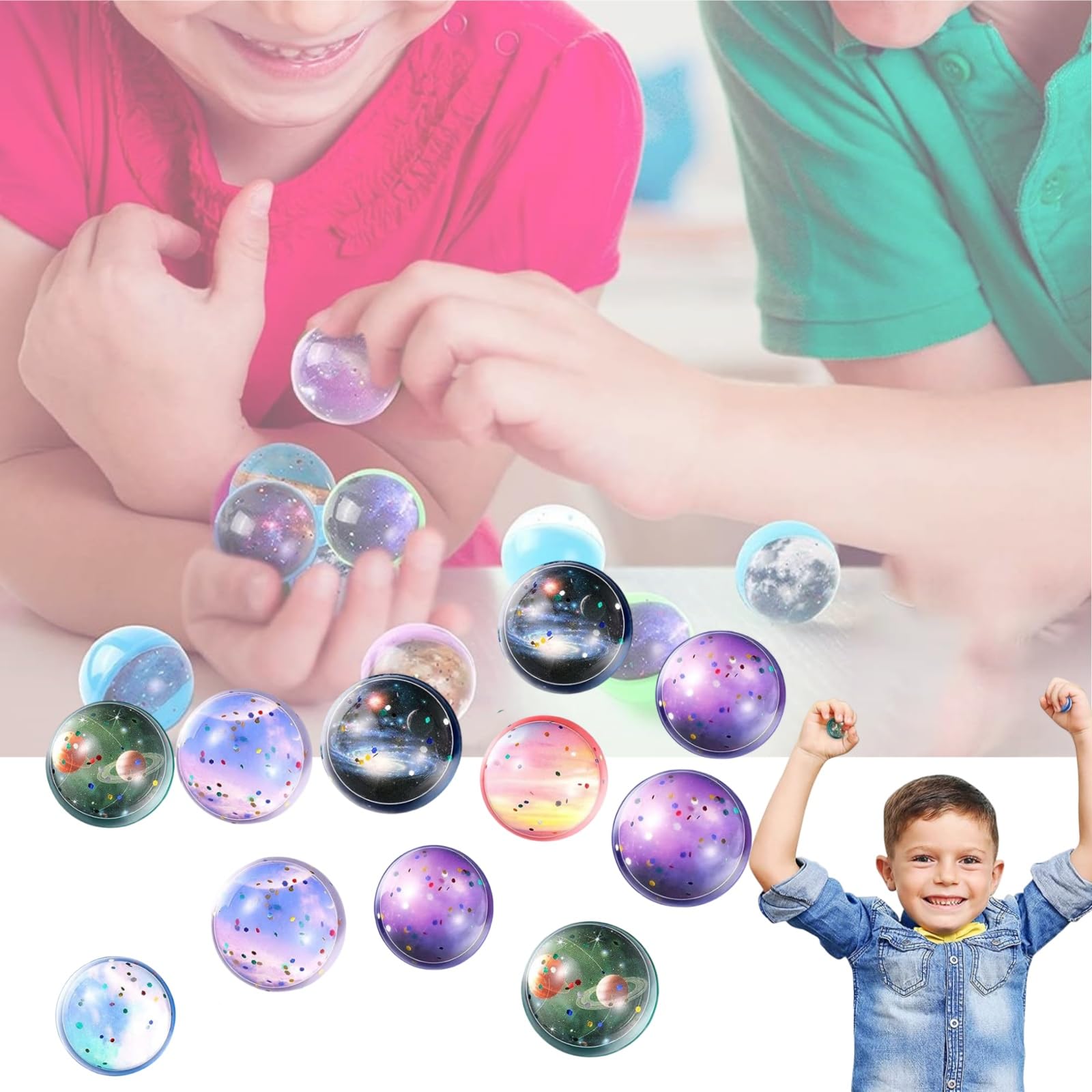 24 Stück Flummi Mitgebsel Kindergeburtstag Junge, Kindergeburtstag