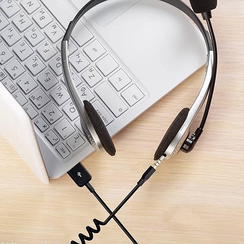 Miniatura 6 de YACSEJAO Cable USB a conector de audio en espiral de 0.138 in, cable adaptador AUX macho a USB 2.0 para reproductores de MP3, auriculares