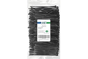 HS 4 Inch Bulk Cable Ties (1000 Pack) | Self-Locking Nylon Zip...