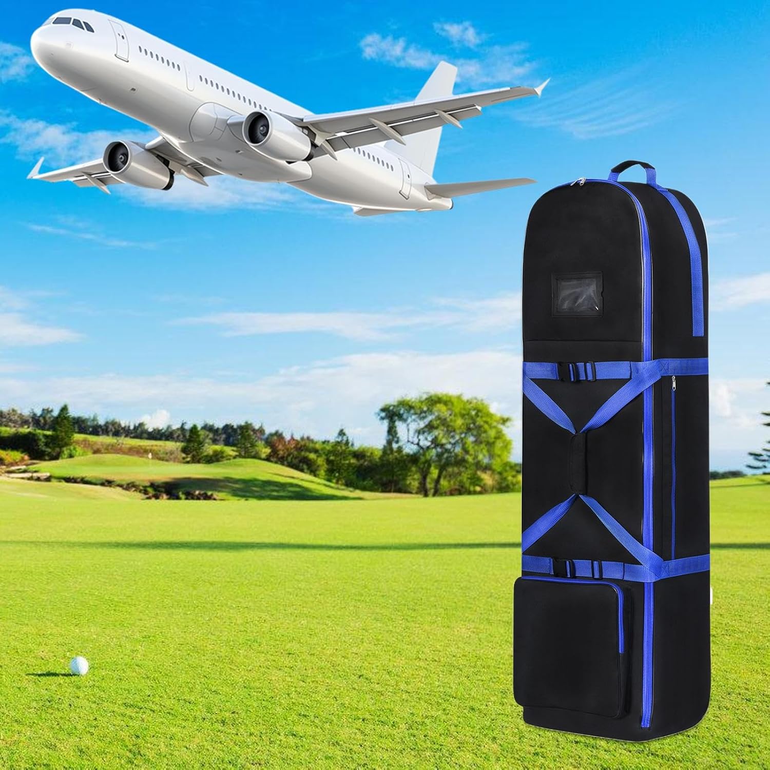 Srixon 防水超軽量スタンドバッグ 2025 (ブルー/イエロー、8インチ、4