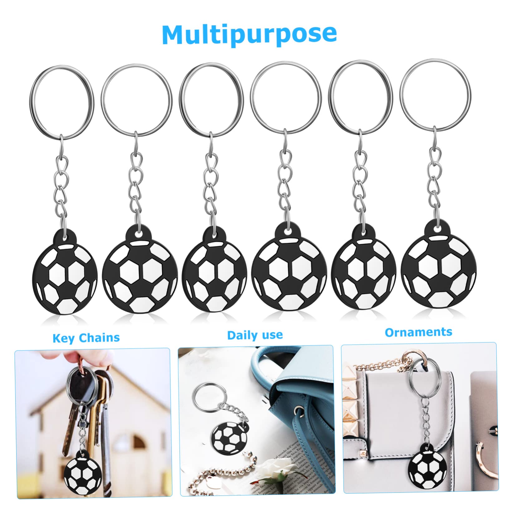 Toddmomy Fußball Schlüsselanhänger Pvc Soft Touch Sportliche Fußball Anhänger Mit Metallring Für Auto Und Rucksackschlüssel Leicht Und Strapazierfähig