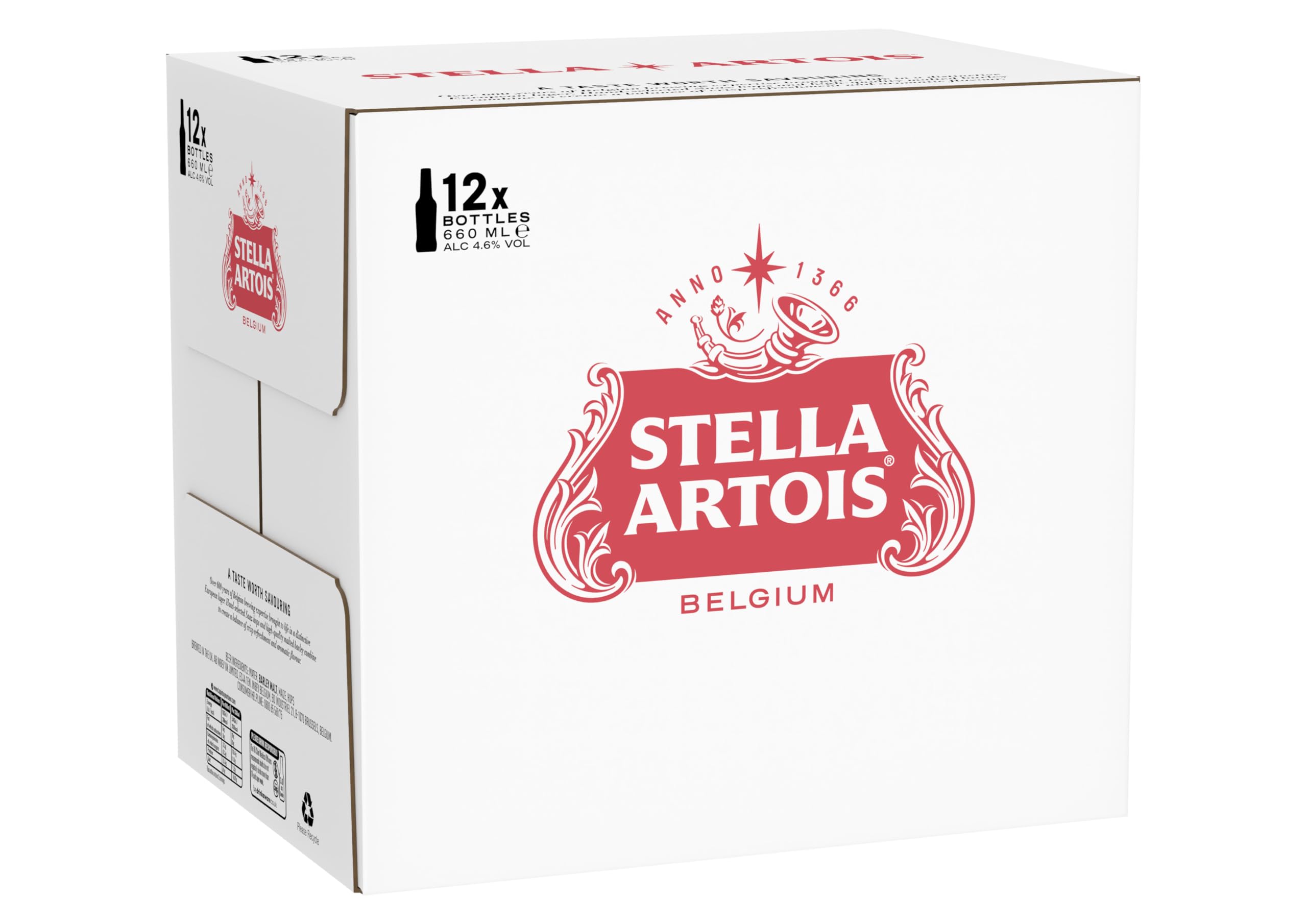 Premium Lager Beer Large Bottle, 12 x 660ml