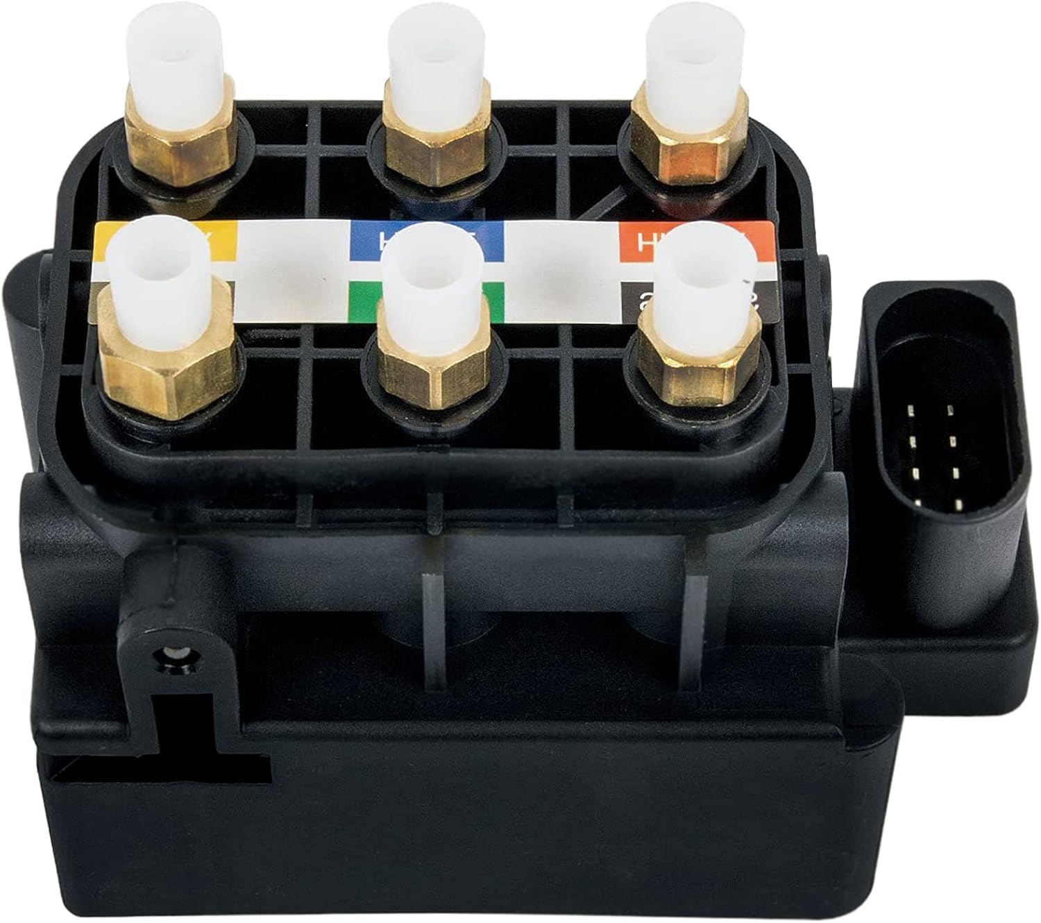 Air Compressor Suspension Solenoid Valve Block Compatible with Mercedes-Benz W164 W166 W212 W221 W222 W251, OEM Replace Part# 2123200358 2513200058 0993200058