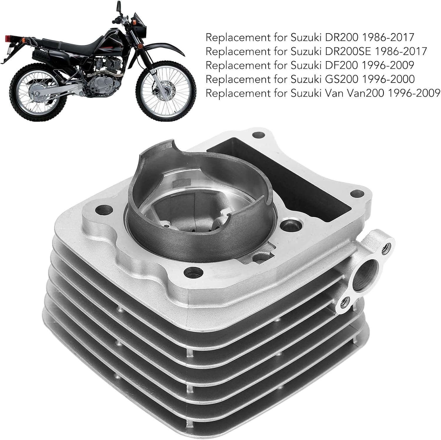 Auto Parts,Cylinder Piston Rings Gasket Kit Aluminum Alloy Impact High Strength Replacement for DR200 DR200SE