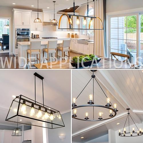 Miniatura 6 de ANWIO Bombillas LED Edison vintage, paquete de 6 unidades, 7 W, equivalente a 60 W, no regulables, ST58 2700 K, bombillas de filamento LED antiguo