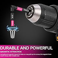 Vista 7 de Juego de 20 brocas de llave Allen de cabeza hexagonal (métricas y SAE), juego de brocas de acero S2 con vástago hexagonal de 1/4" con portapuntas