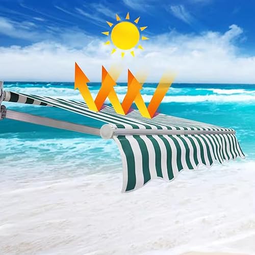 Miniatura 3 de Toldo retráctil, lona de repuesto resistente a los rayos ultravioleta, tela de poliéster resistente a los rayos UV, para ventana, puerta, patio,