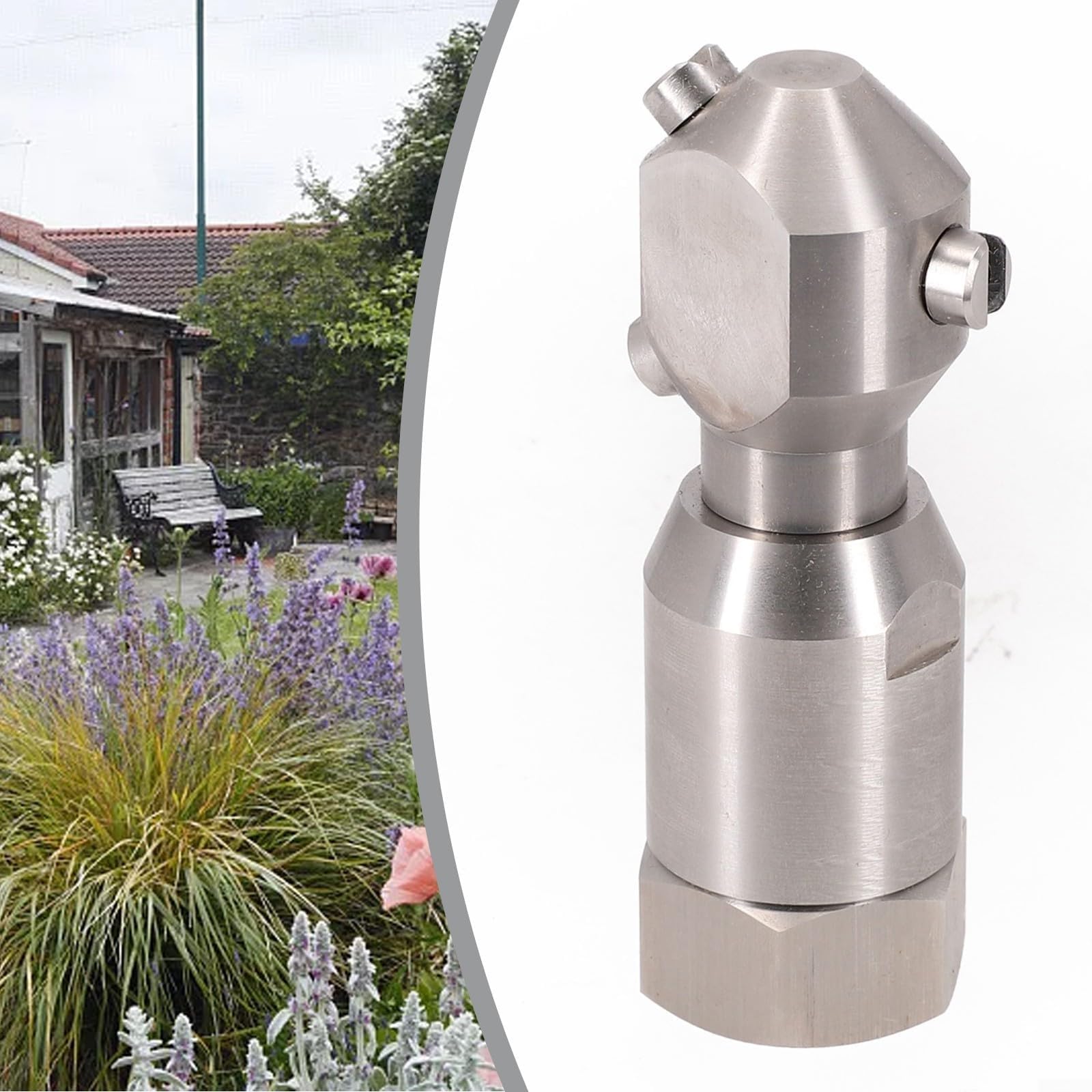 Ugello di lavaggio in acciaio inox ugello rotante per la pulizia del serbatoio di spruzzatura ugello per la pulizia di contenitori e tubi (1/2 ")
