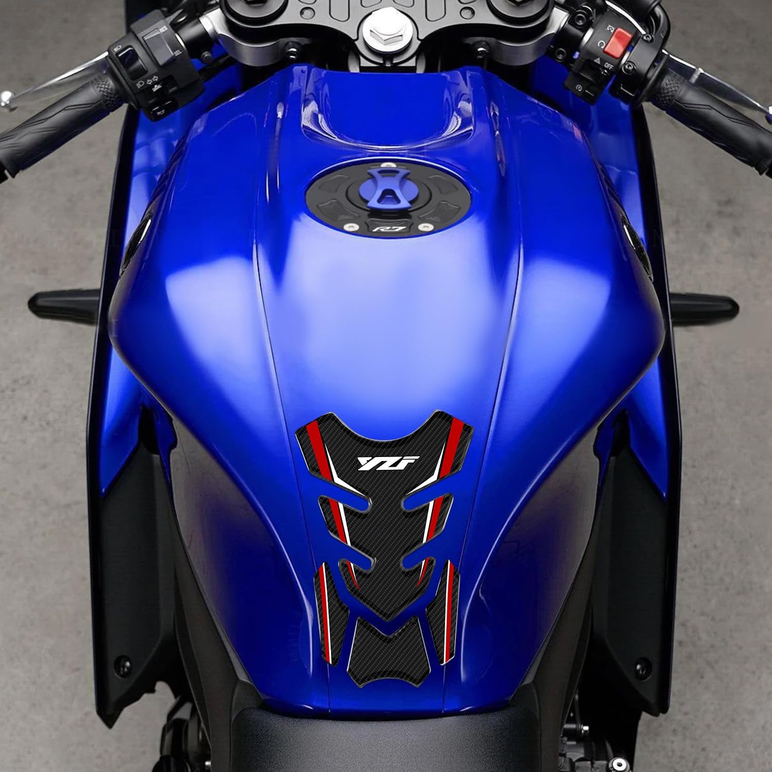 Motorcycle Tank Pad Gas Tank Protector Compatible with Yamaha YZF-R7 R1 R1M YZF-R3 R6 R6S R9 R25 YZF-R15