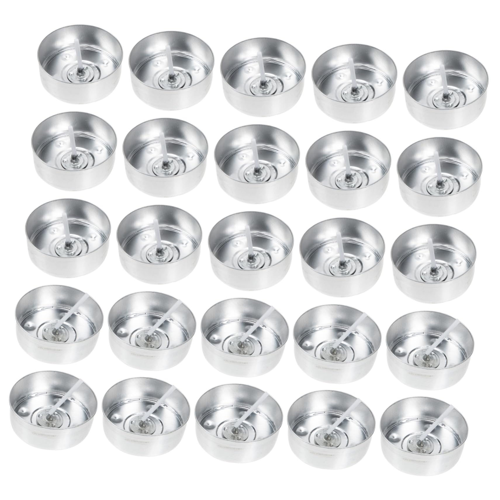 Moldes Circulares de Aluminio para Velas Diy, 200 Juegos, Plata