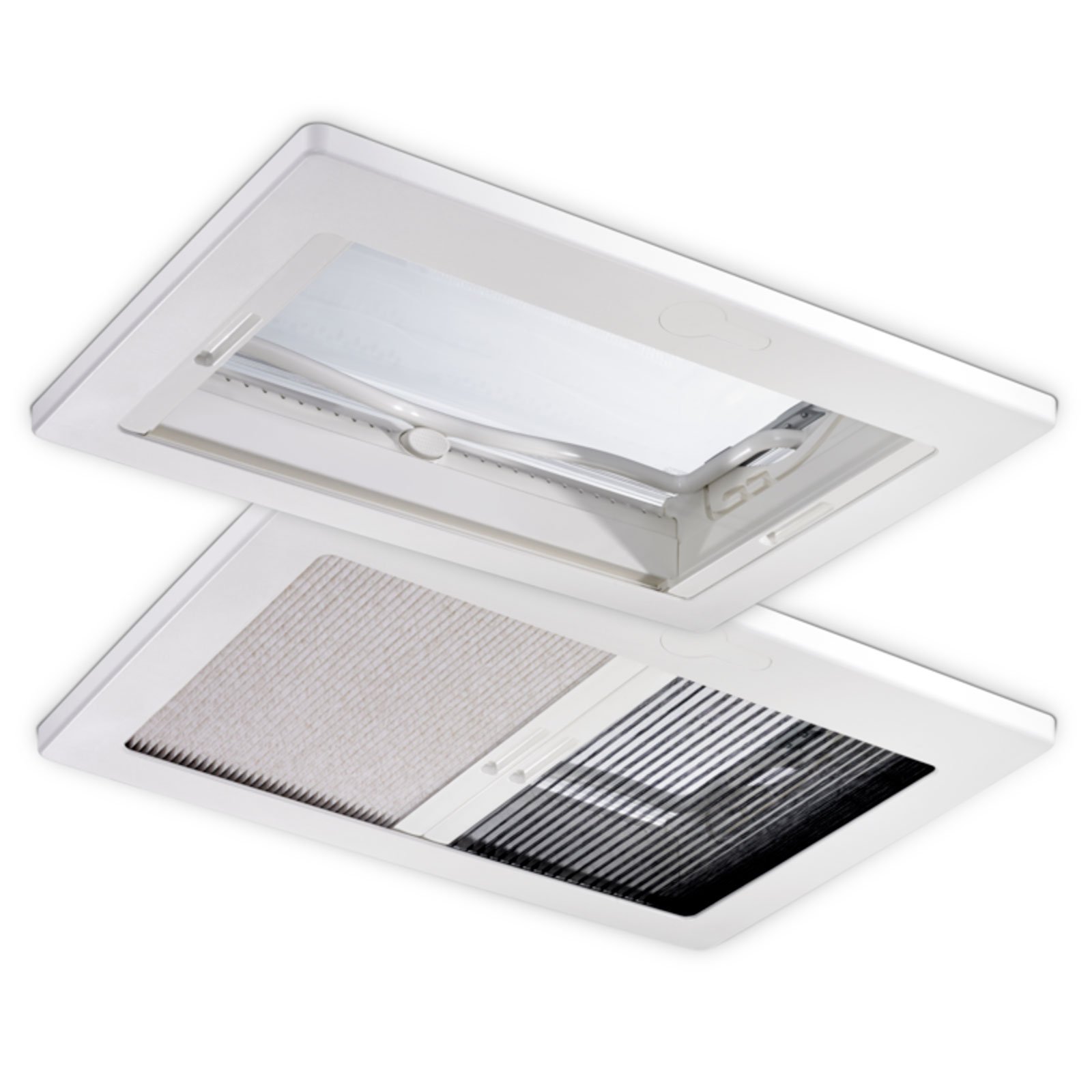 Dometic - Oblò “Mini Heki” per aerazione forzata e sigillante Dekalin, per roulotte o camper, dimensioni: 70 cm x 50 cm, spessore del tetto: da 25 mm a 45 mm