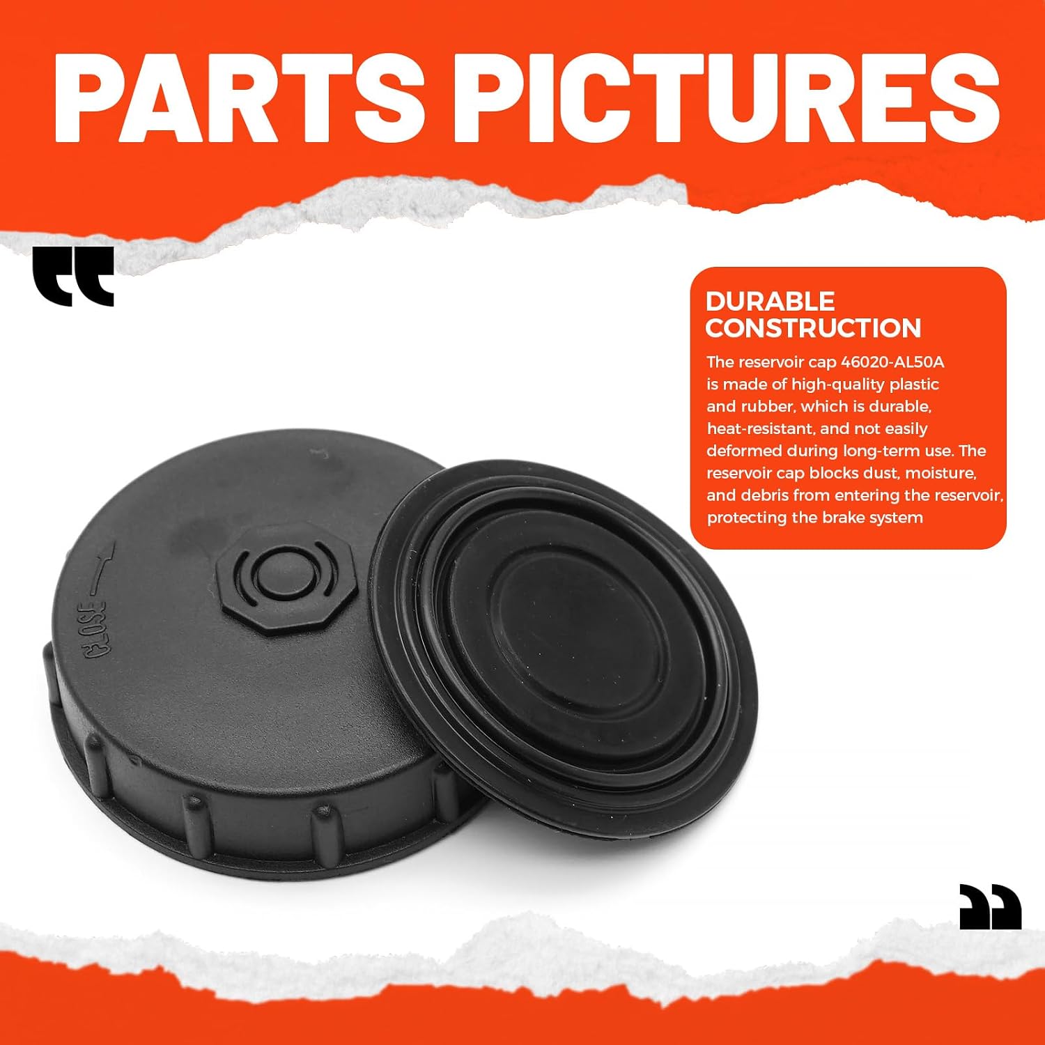 Reservoir Cap 46020-AL50A Compatible With Nissan 2011-2014, Brake Master Cylinder Reservoir Cap