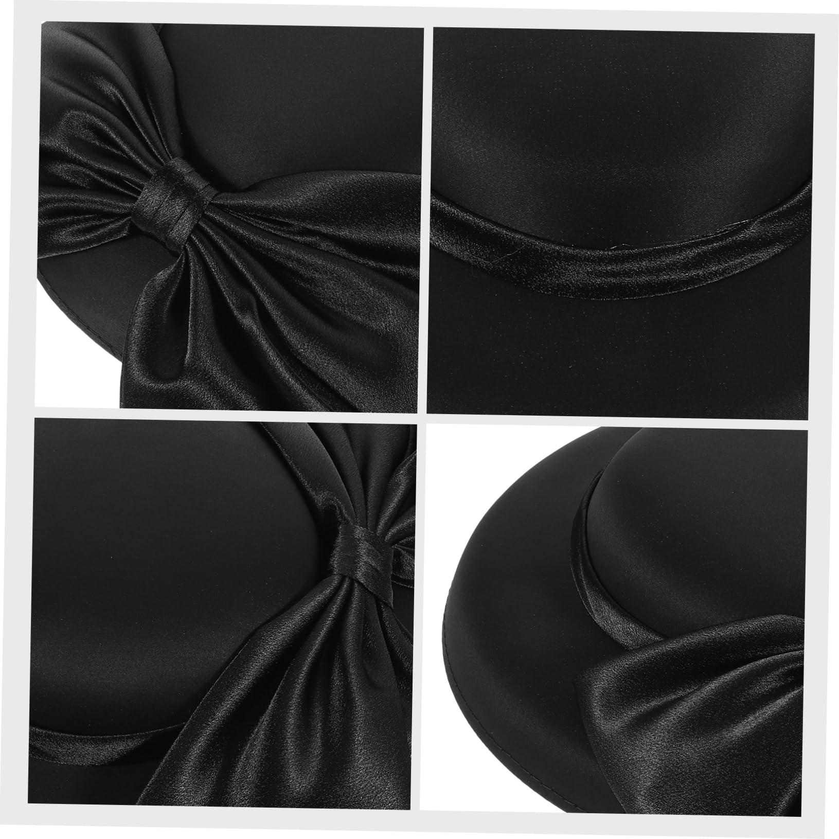 SOIMISS 2st Retro-Zylinder Melone Frauen Bowler-Hut-Party Mützen Für Frauen Hochzeit Farbe Hut Kopfbedeckung Für Damen Braut- Runder Bowler-kostüm Brautmütze Vintage- Black