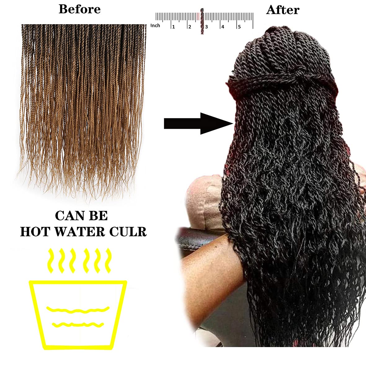 8 Packs 34 Inch 40Strands/Pack Senegalese Twist Crochet Hair Braids Small Twist Crochet Braiding Hair Low Temperature Fiber Synthetic Crochet Hair Extensions(34"8packs,T27#)
