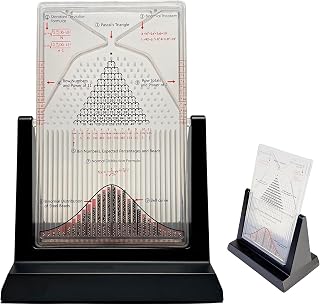 Galton Board Kinetic Art Desk Decor - Stress Relief Fidget Toy with Bell Curve for Executive Office & Home Study(6.7")