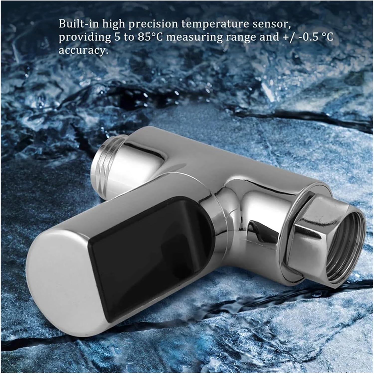 Digital Gauge. LED Display Shower Thermometer, Water Flow Self-Generating Electricity Shower Temperature Meter for Baby Care .LED Faucet Thermomete