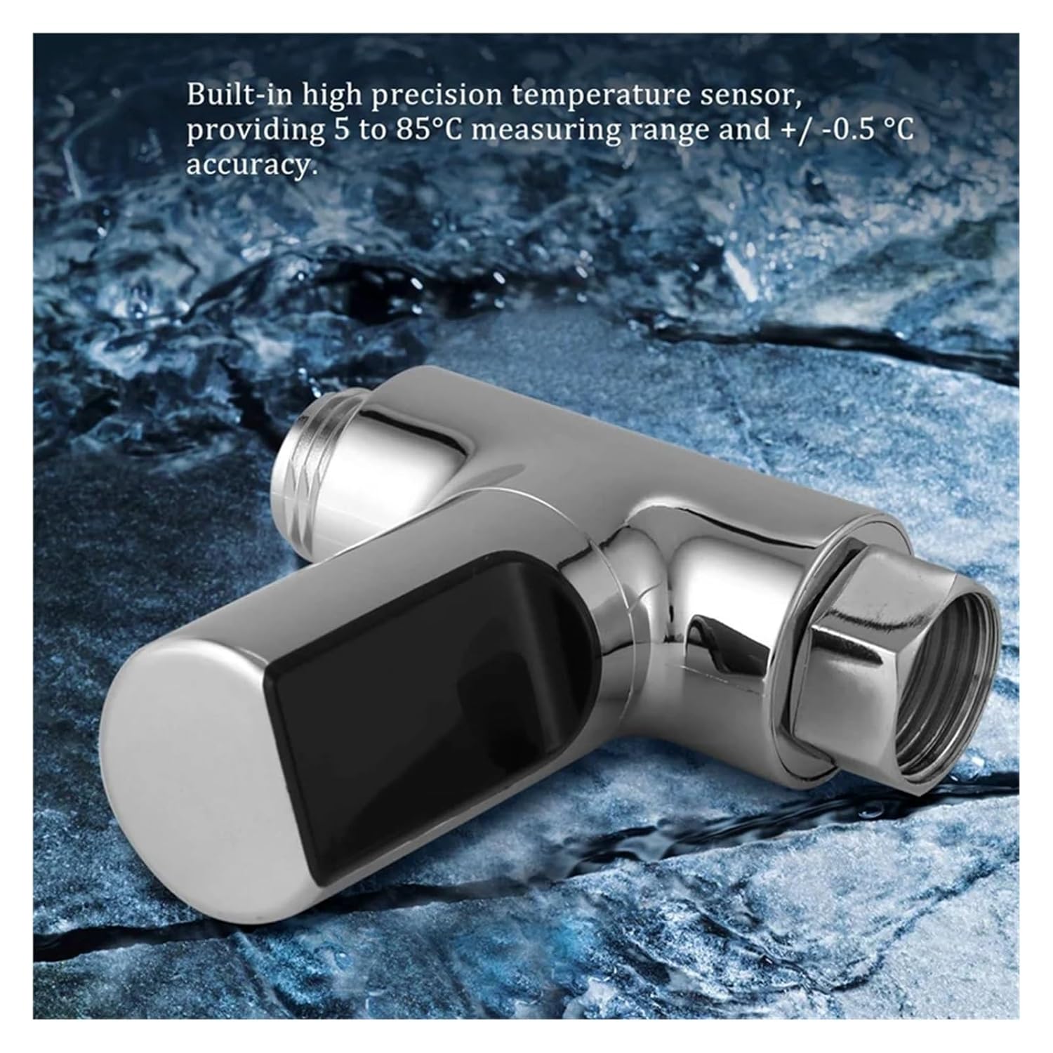 Shower Water Temperature, LED Display Shower Thermometer, Water Flow Self-Generating Electricity Temperature Meter for Baby Care,for Bathroom Household Shower Head