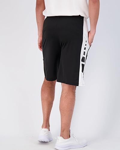 Miniatura 3 de Real Essentials - Paquete de 5 shorts deportivos para hombre, shorts de rendimiento deportivo con tela Dry-Fit resistentes al sudor