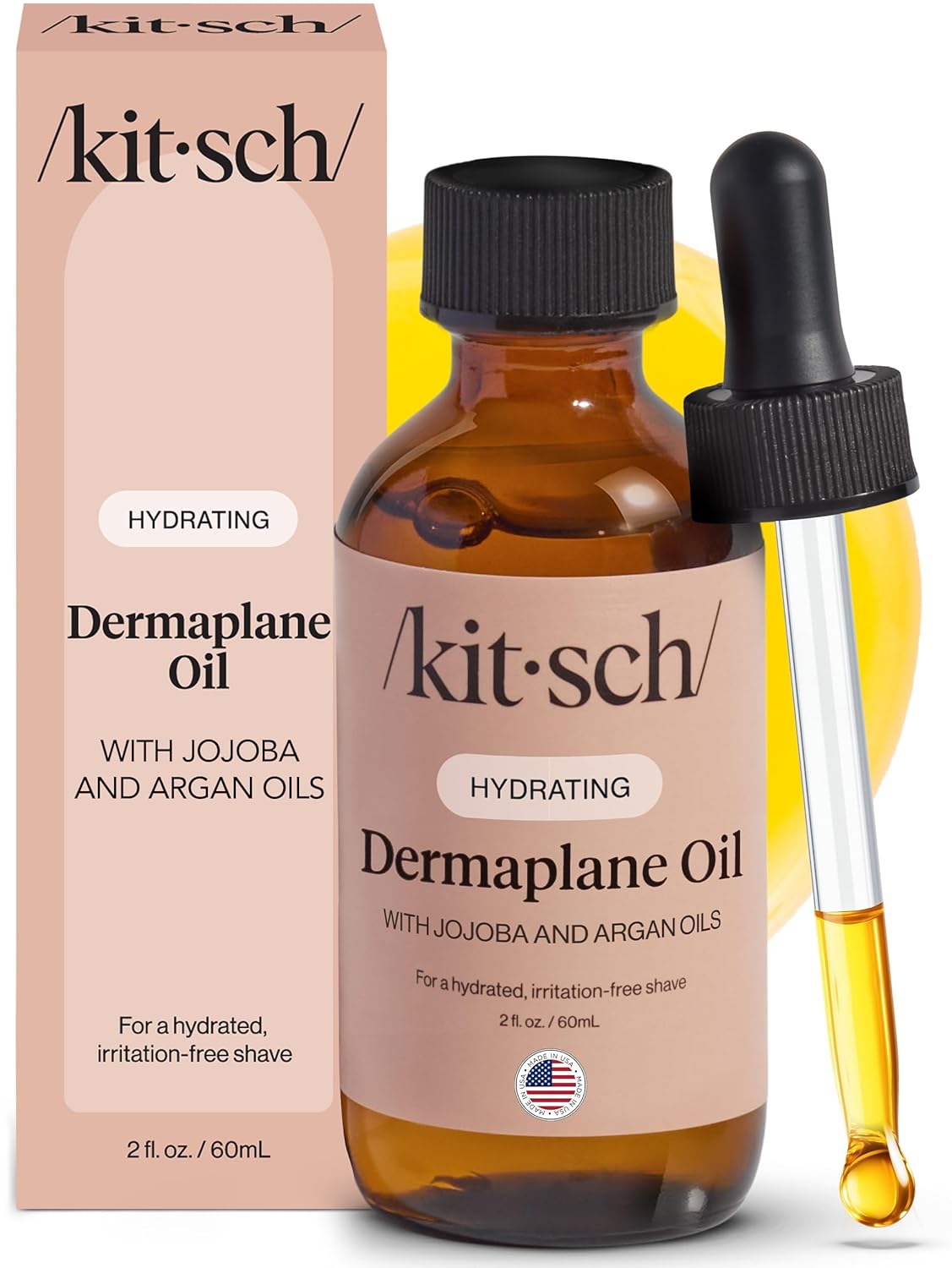 Kitsch Dermaplane Face Oil with Jojoba & Argan Oil 鈥?Hydrating Facial Formula for Dermaplaning Tool. Gua Sha & Razor Use 鈥?Irritation-Free Shave Oil for Soft. Radiant Skin 鈥?2oz