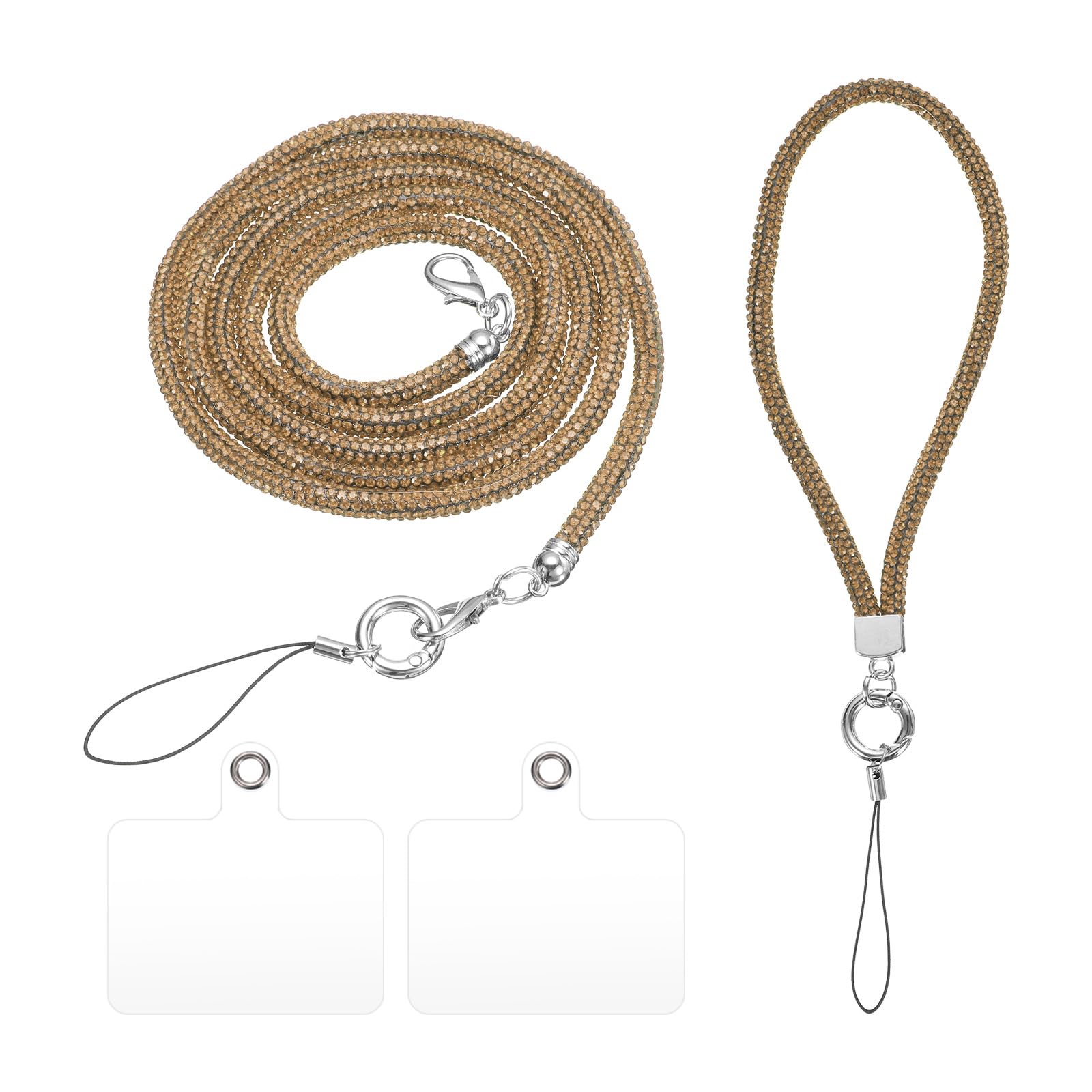 Sangles de sac à main dorées uxcell avec strass de 70 cm pour pochette