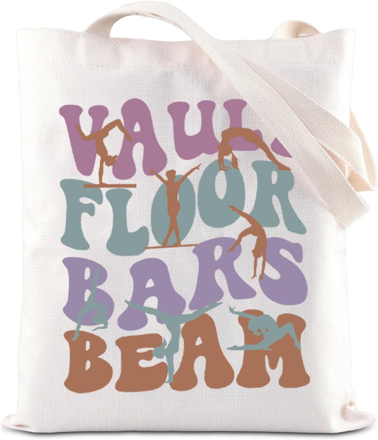 KUIYAI Gymnastics Tote Bag Artistic Gymnast Gift Rhythmic Gymnastics Dance Competition Gift Vault Floor Bars Beam Canvas Bag