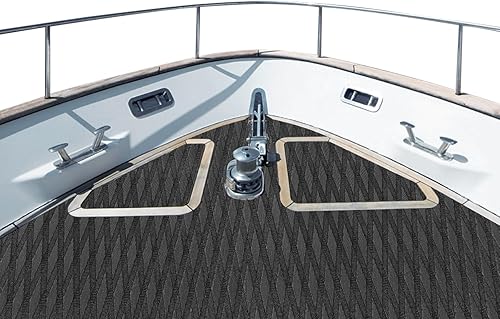 Miniatura 2 de SABUIDDS Suelo de lancha de espuma EVA de 90.5 x 21.6 pulgadas - 0.236 in autoadhesivo antideslizante para lanchas de pontón, veleros, botes a