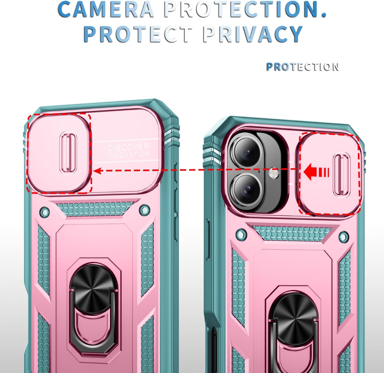 for iPhone 17 Case, Rotating Kickstand & Sliding Camera Cover image 4