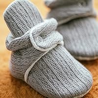 Vista 182 de Sawimlgy - Botines de algodón antideslizantes para recién nacido, con agarre, para cuna o para el invierno 010/Amarrón