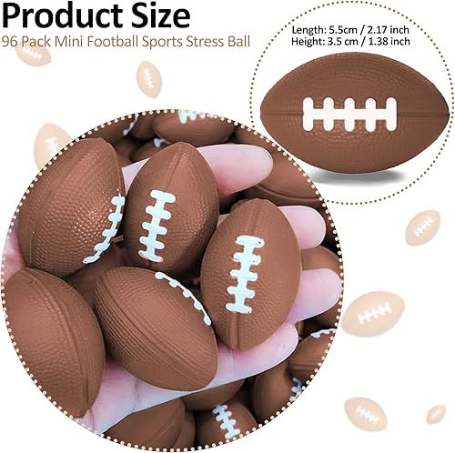 Miniatura 10 de Oleitodh 96 unidades de mini pelota de fútbol deportivo de fútbol a granel de espuma colorida para niños y adultos, pelota deportiva de fútbol para