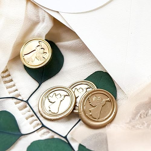 Miniatura 2 de UNIQOOO - Barras de cera mini para pistola de pegamento para sello de cera  Oro metálico prosecco, ideal para invitaciones de boda, tarjetas