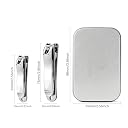 CESITRA Nail Cutter Set Fingernail Clippers and Toenail Clippers Set Large & Small 2 Pack Professional Stainless Steel Toe Nail Clippers Nail Cutter, Sharp Travel Finger Nail Clippers Kit with Case for Men Women gallery image