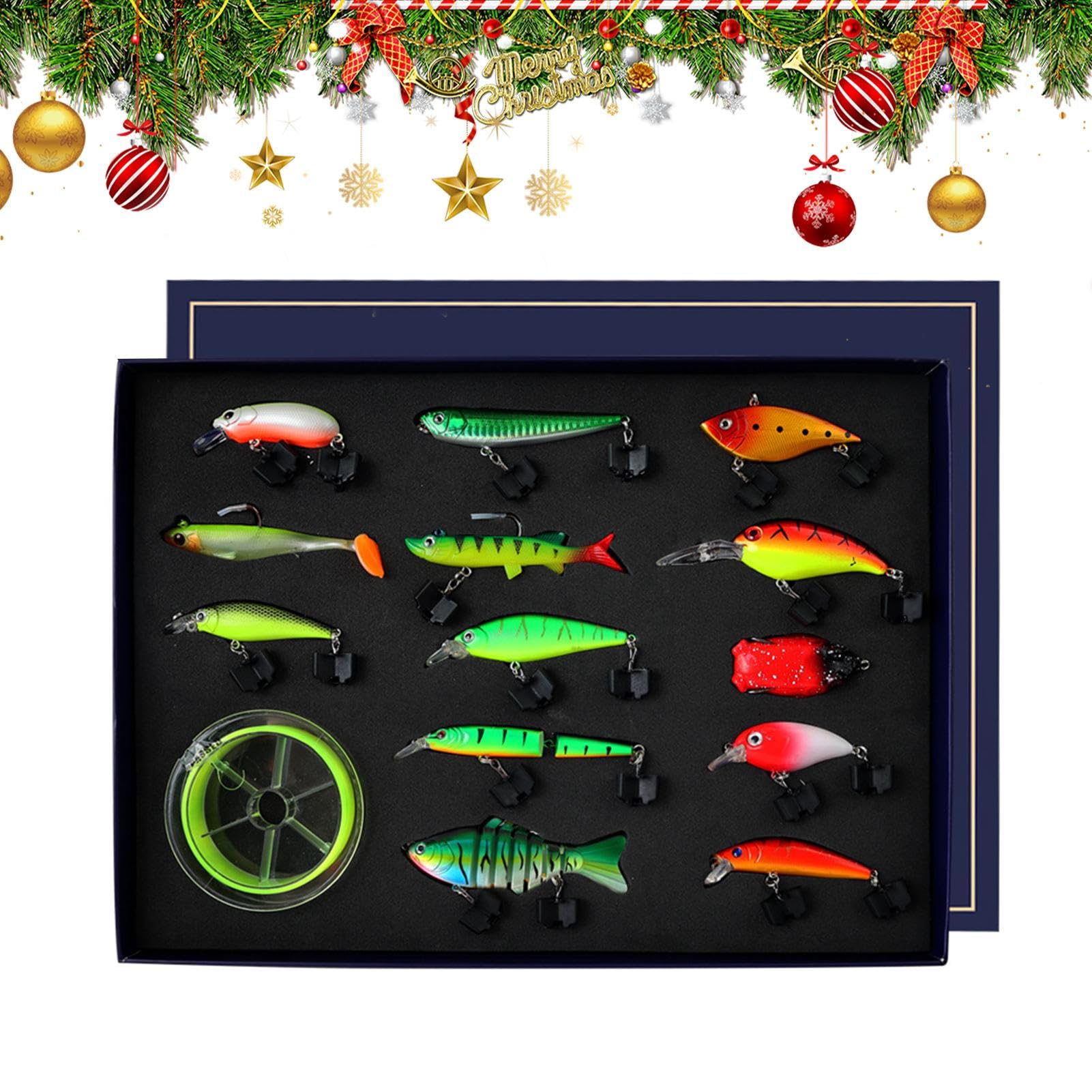 Set Di Esche Per La Pesca Esca Artificiale | Kit di Attrezzatura da Pesca Per Lago Stagno Vacanza Famiglia Notte Lago Stagno Vacanza Famiglia Notte