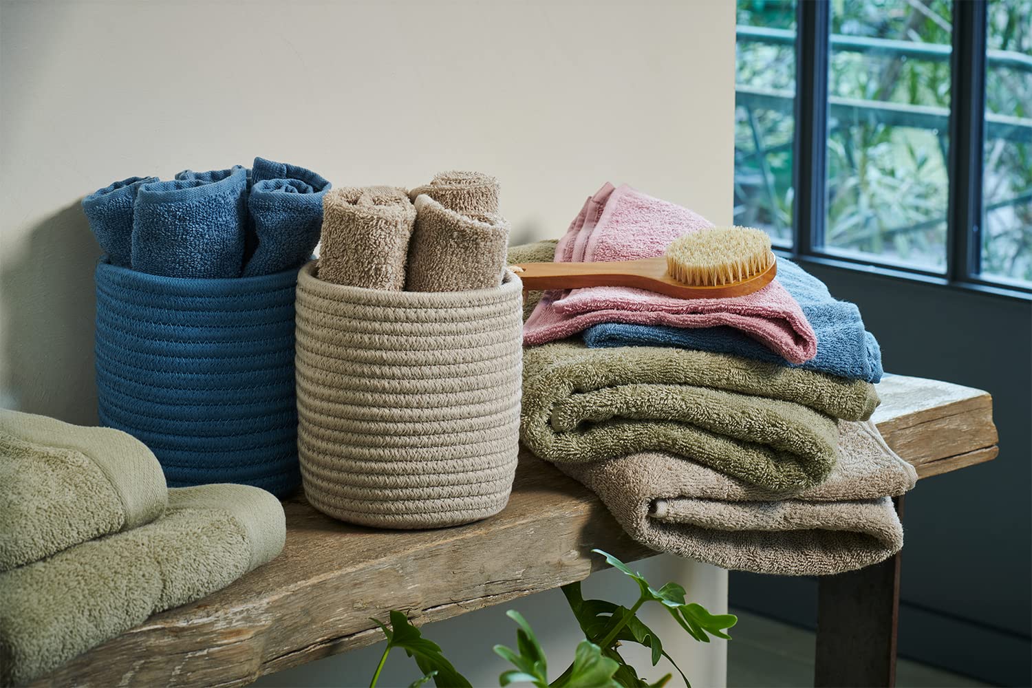 SWEET HOME - BE GREEN Bath Towel 70x140, OEKO-TEX Certified, with Cotton and Recycled Plastic, Green, Telo bagno - Image 3