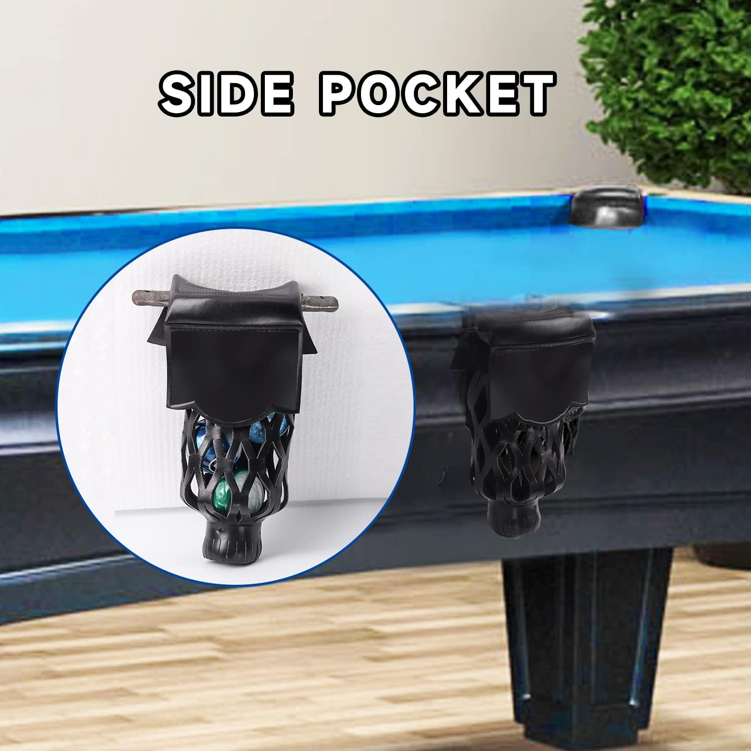 GSE Games & Sports Expert Set of 6 Heavy Duty PU Leather Billiard Pool Table Pockets, Billiard Pool Table Accessories (Several Colors & Styles Available)
