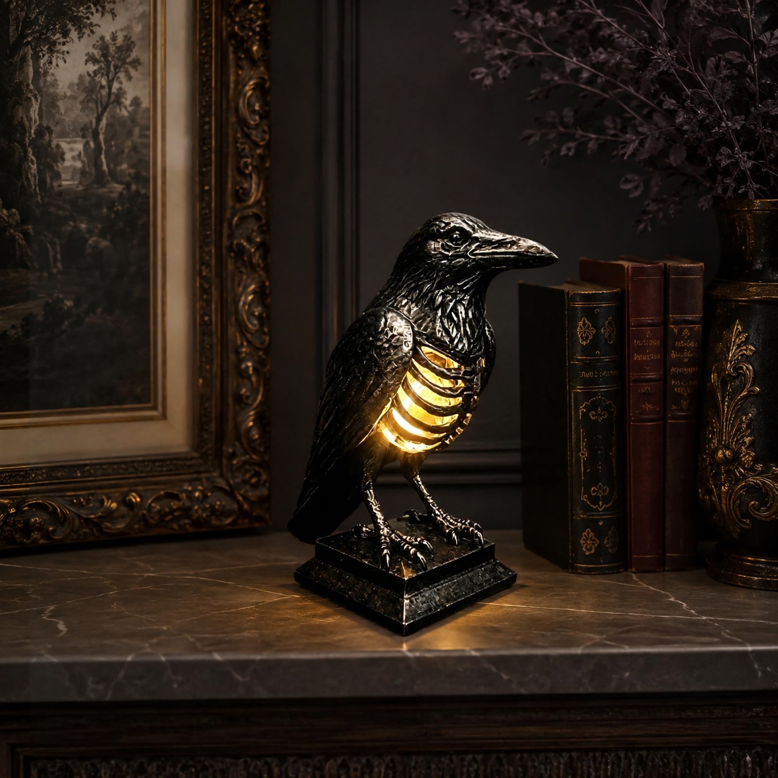 Lampe décorative en forme de corbeau, USB model