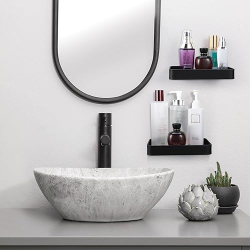 Miniatura 6 de Z metnal Estantes pequeños de vidrio para baño, estante flotante negro mate, mini organizador de estantes de pared, montaje en la pared (vidrio