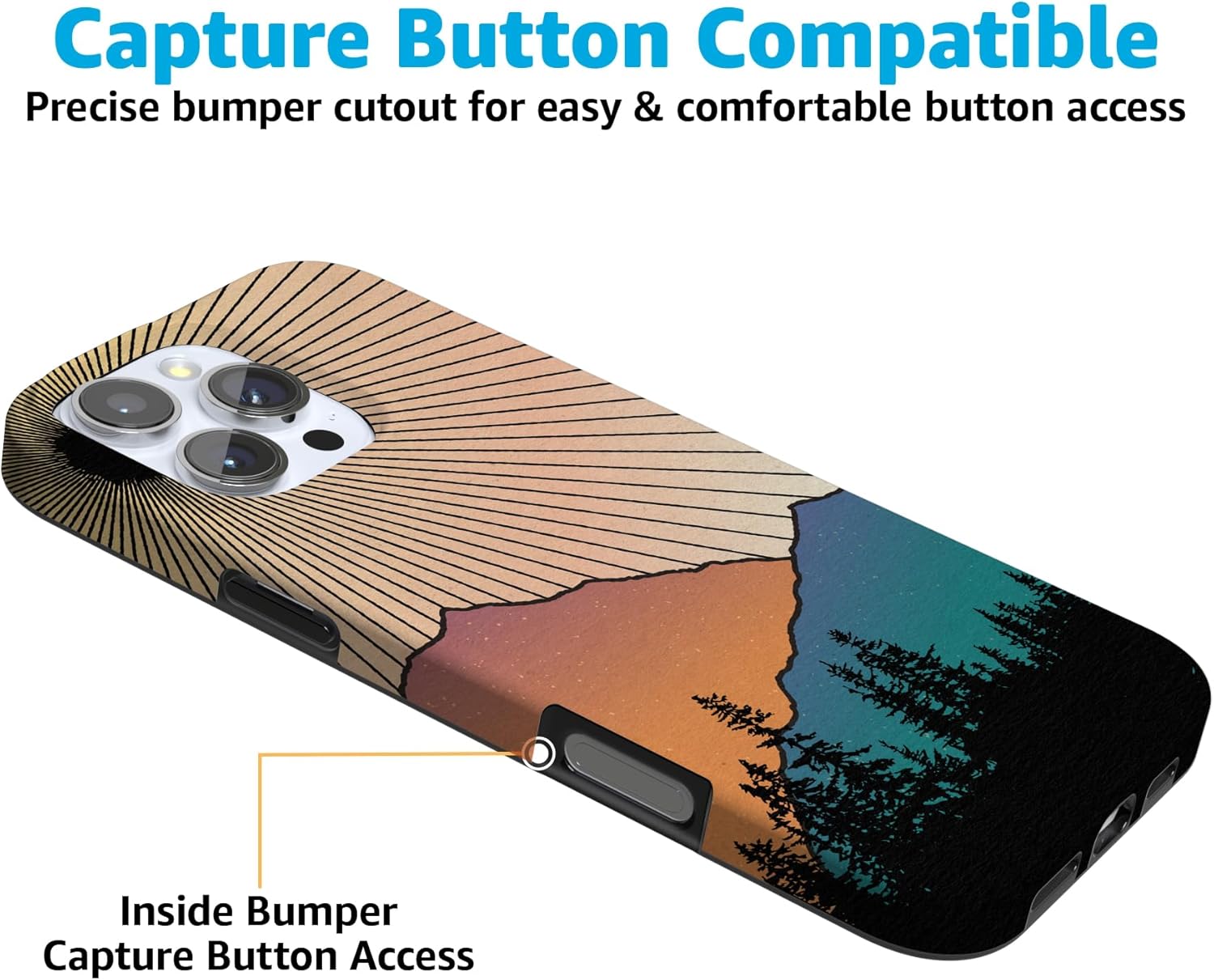 Casely iPhone 16 Pro Max Case | Golden Hour | Mountain Sunset | Compatible with MagSafe | Classic Ultra Slim Design