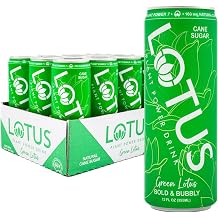 Green Lotus Plant Power DrinkTM | Watermelon | Pure Cane Sugar | 160 mg Natural Caffeine from Green Coffee Bean | Plant-Based Ingredients | 12 oz Cans | 12 Count
