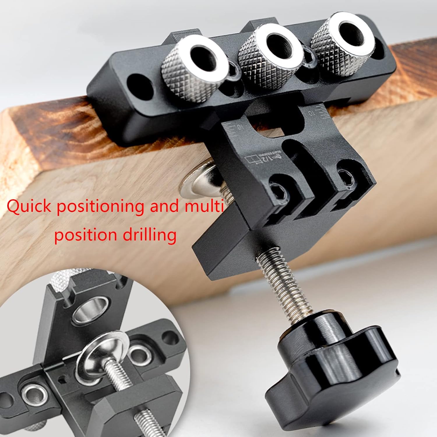 Woodworking Dowelling Jig Adjustable Drilling Guide Puncher Locator Wood Hole Opener Carpentry Tools