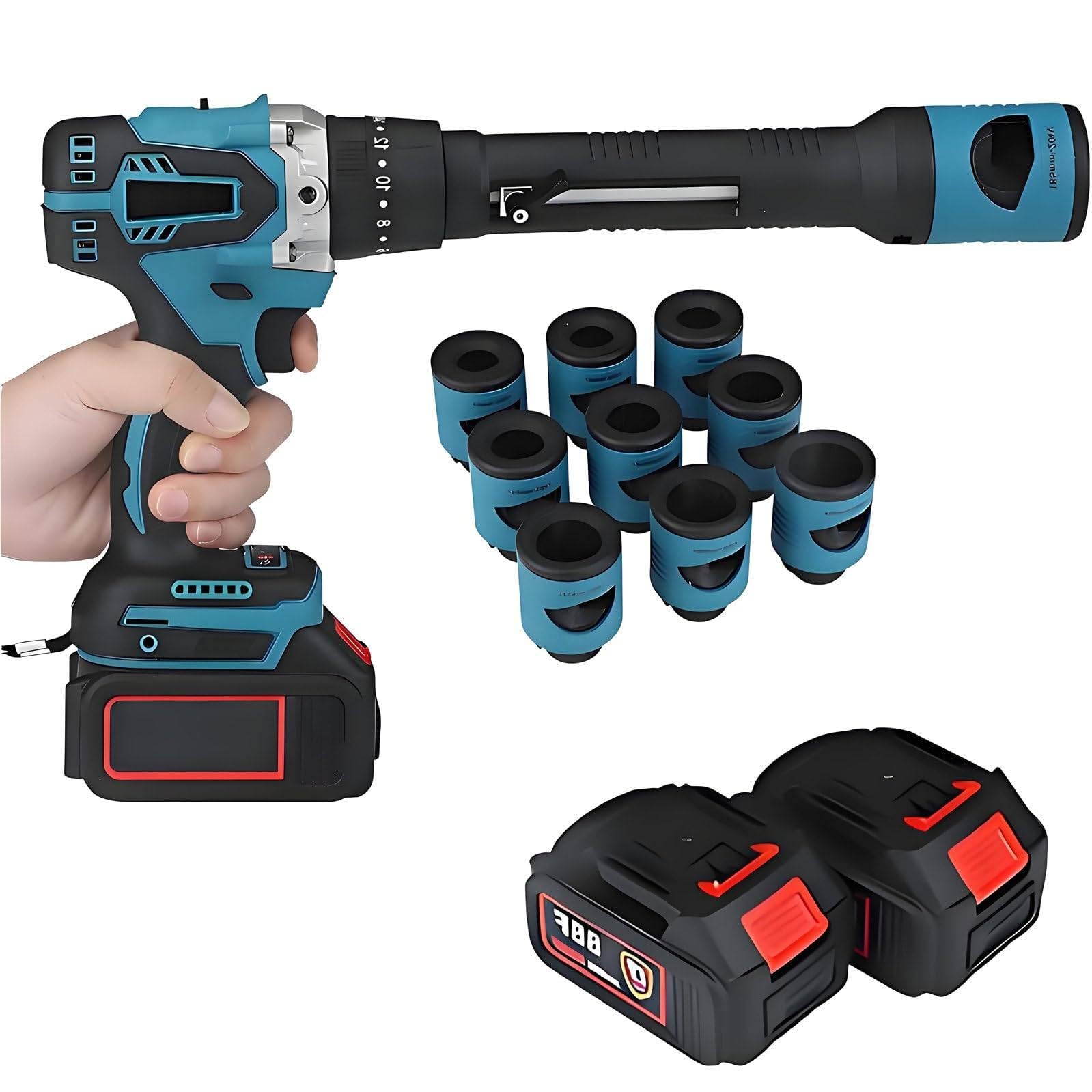 Pelacables inalámbrico, pelacables eléctrico recargable de 2 velocidades para cables de bajo/alto voltaje, máquina peladora eficiente para cables de 300 mm2