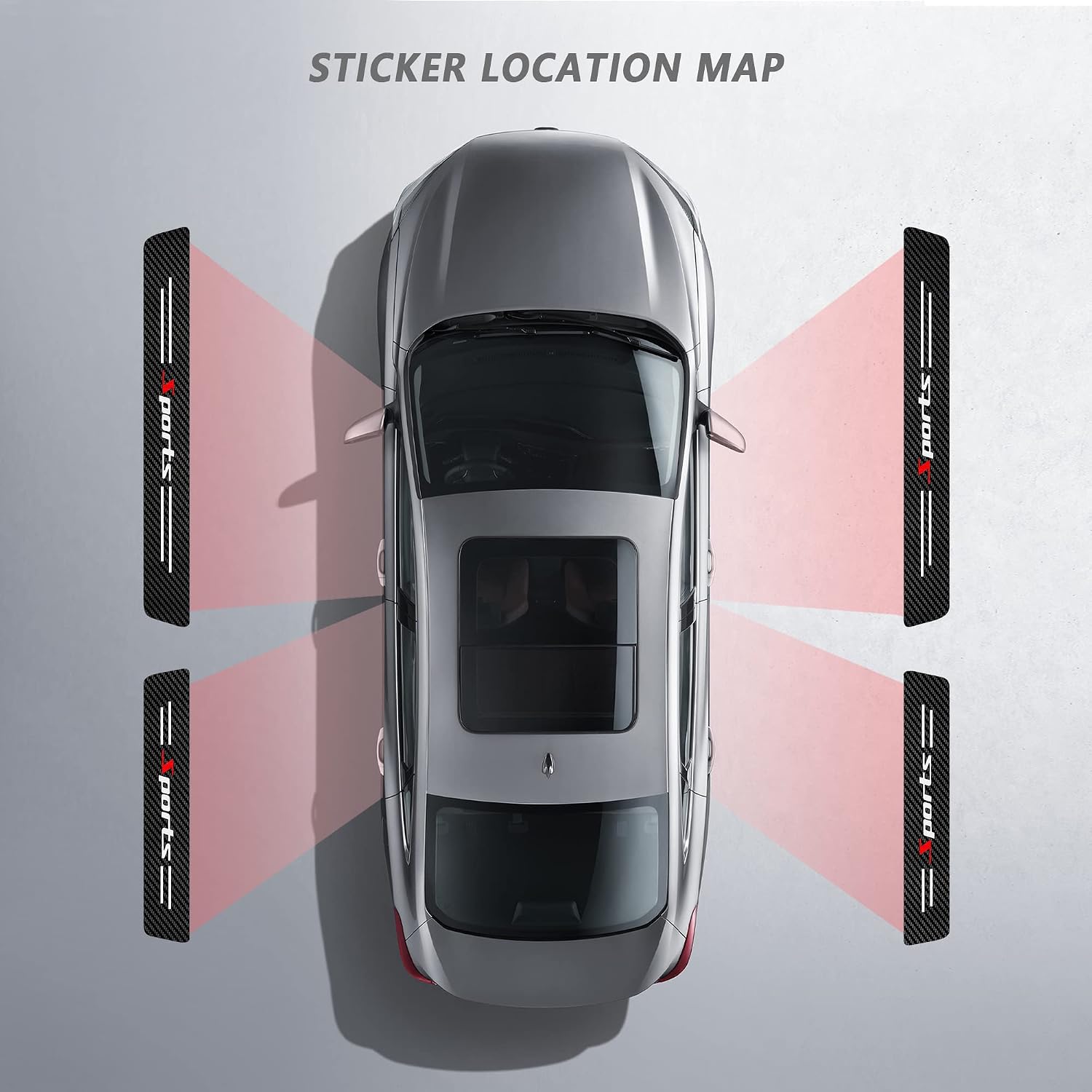 4Pcs Car Door Sill Protector,Sport Carbon Fiber Threshold Anti-Scratch Sticker Door Edge Protection Decorate,Auto Interior Accessories Self-Adhesive Anti-Scratch (White/Sport)