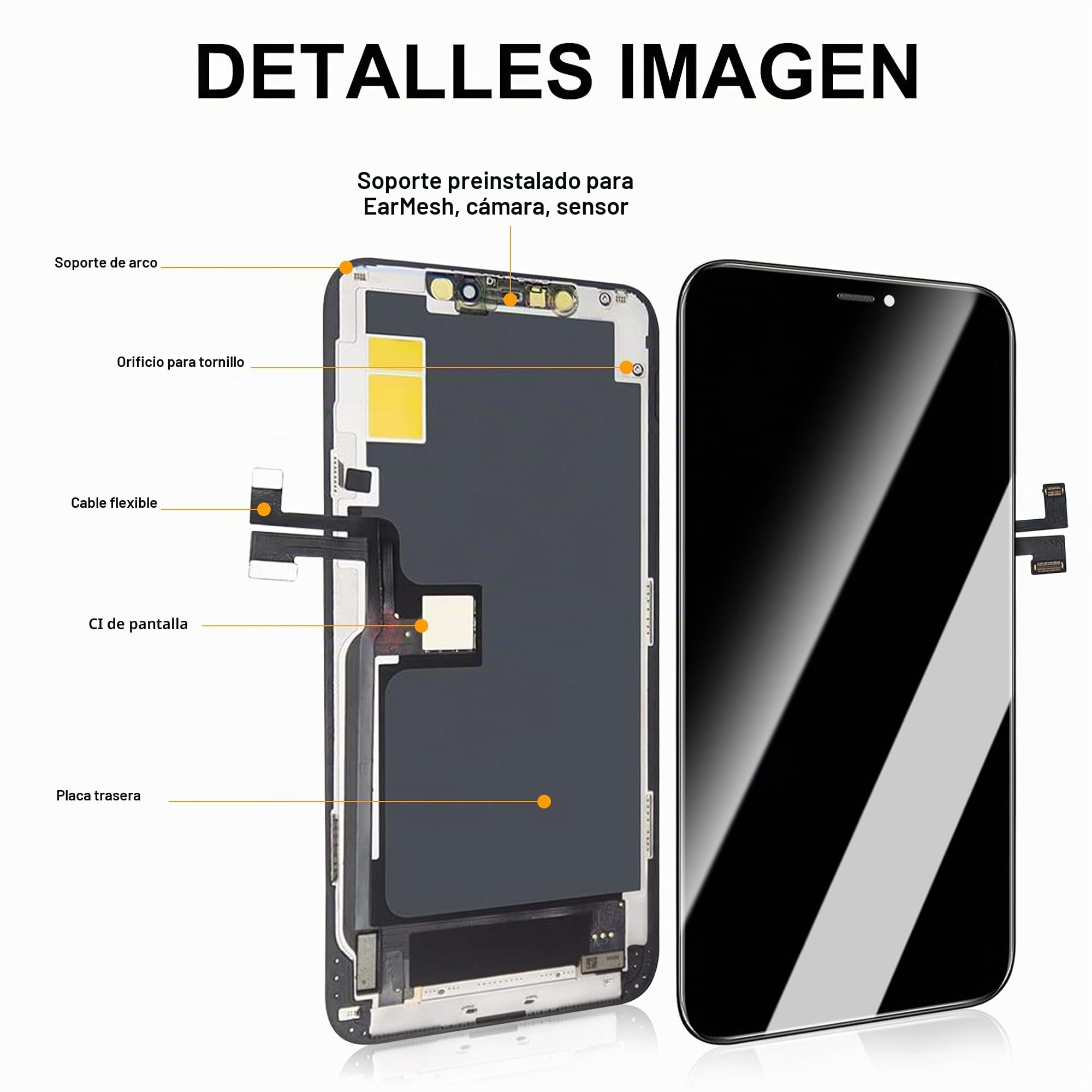 OLED Pantalla iPhone 11 Pro MAX, Pantalla de Recambio para iPhone 11 Pro MAX Pro OLED para el Modelo A2161, A2220, A2218