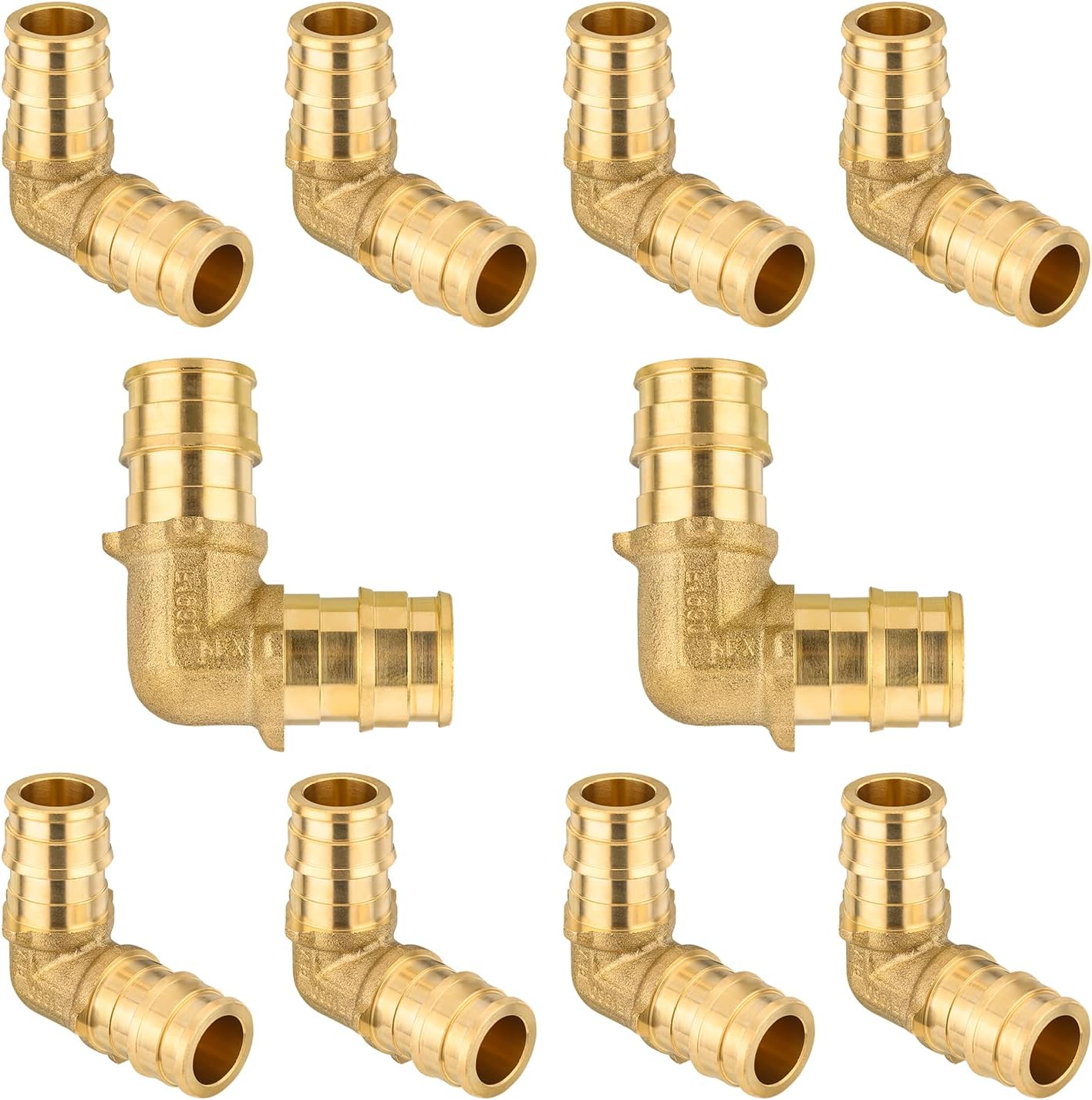 10-Pack HeSun Pex-A Fitting, 3/4 Inch Expansion Elbow(90-Degree),Pex Expansion Fitting 3/4" x 3/4" Elbow,ASTM F1960(PEX1960035)