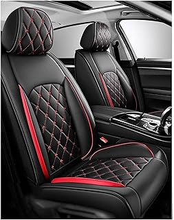 Full Set Auto Sitzbezüge Für Toyota Yaris Cross Hybrid 2021-2025, 5-Sitzer Autositzbezug Universal Sitzbezüge Auto Leder Seasons Protectors VerschleißFest,D/Red