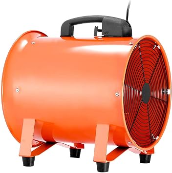 VEVOR Utility Blower/Exhaust Axial Hose Fan, 12 Inches, 3900 m3/h High Velocity Portable Ventilator, Low Noise Extractor Fan Blower with 16 ft / 5 m Duct Hose