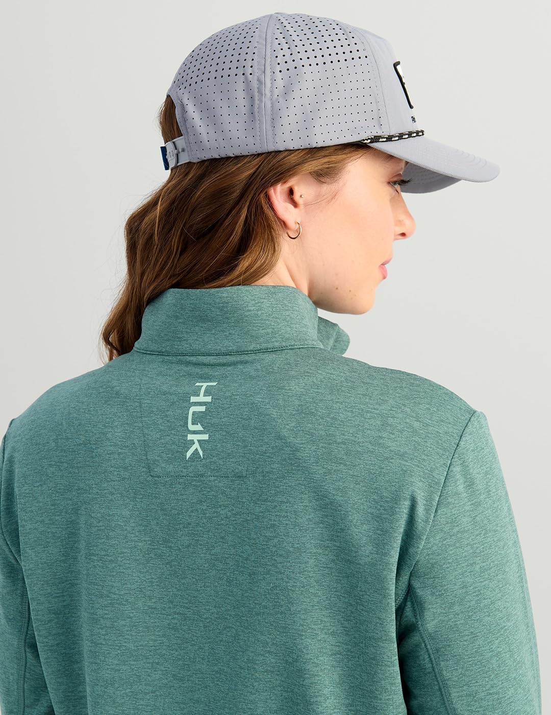 HUK Women's Coldfront+ 1/4 Zip, Performance Fishing Jacket for Women